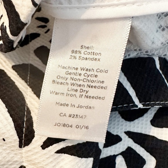 Talbots Hampshire Black White Print Pants - Size 16 - Picture 4 of 13